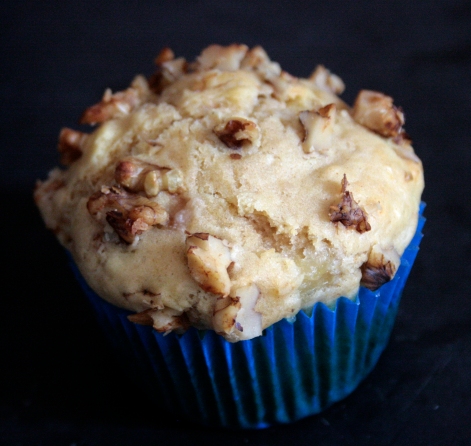 Blue cheese, pear and walnut muffin